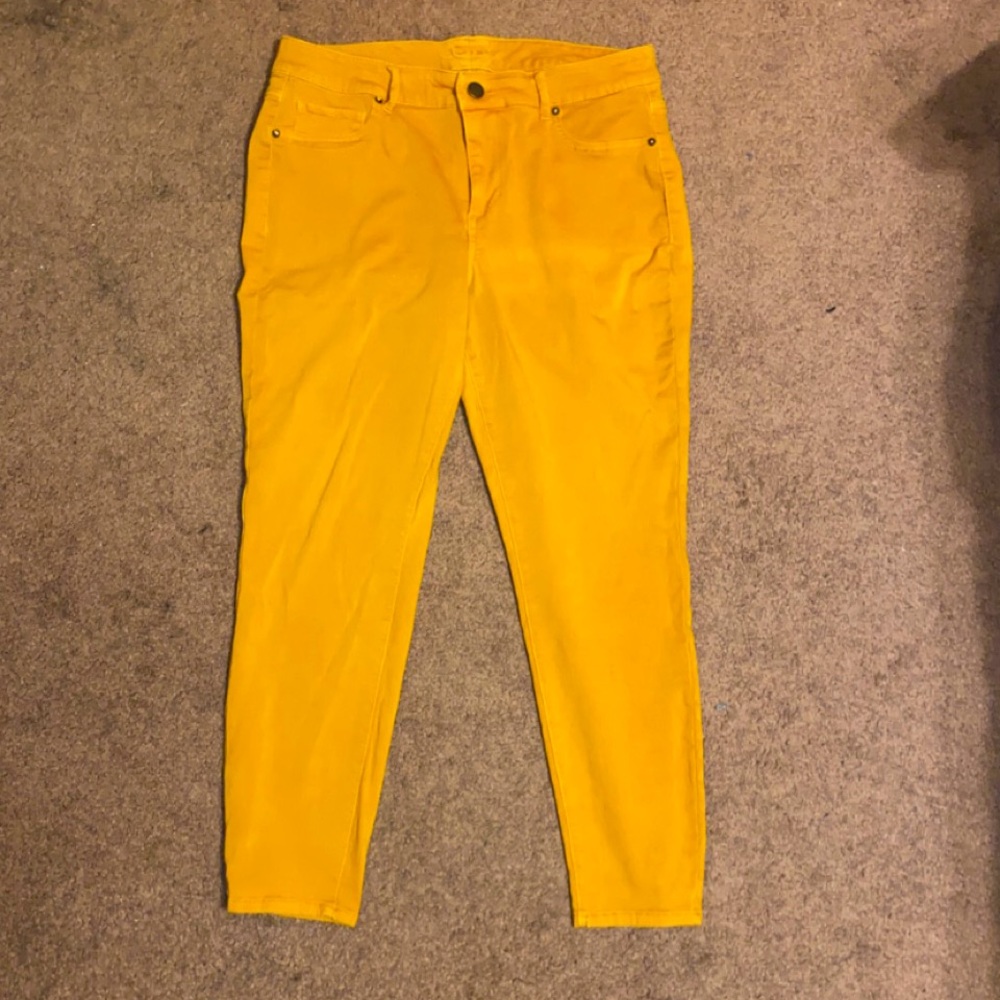 Maurice’s mustard yellow skinny jeans